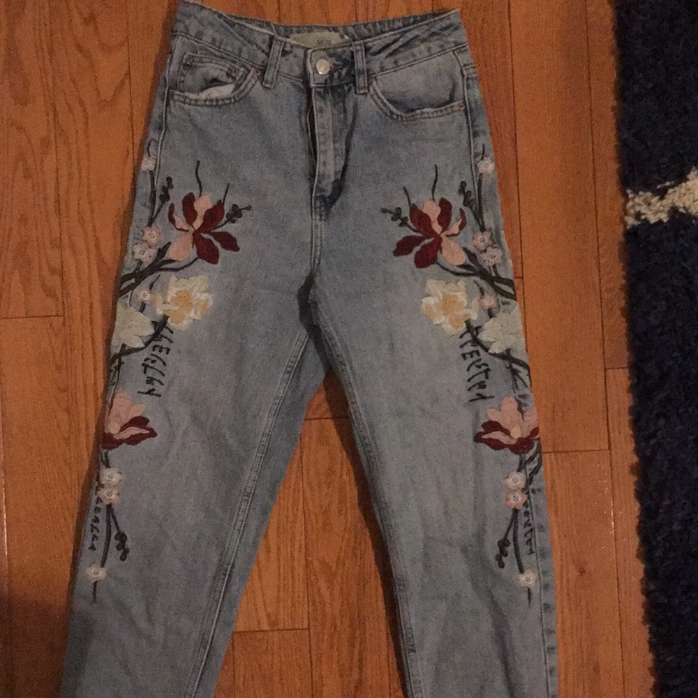Topshop Mom Jeans Floral
